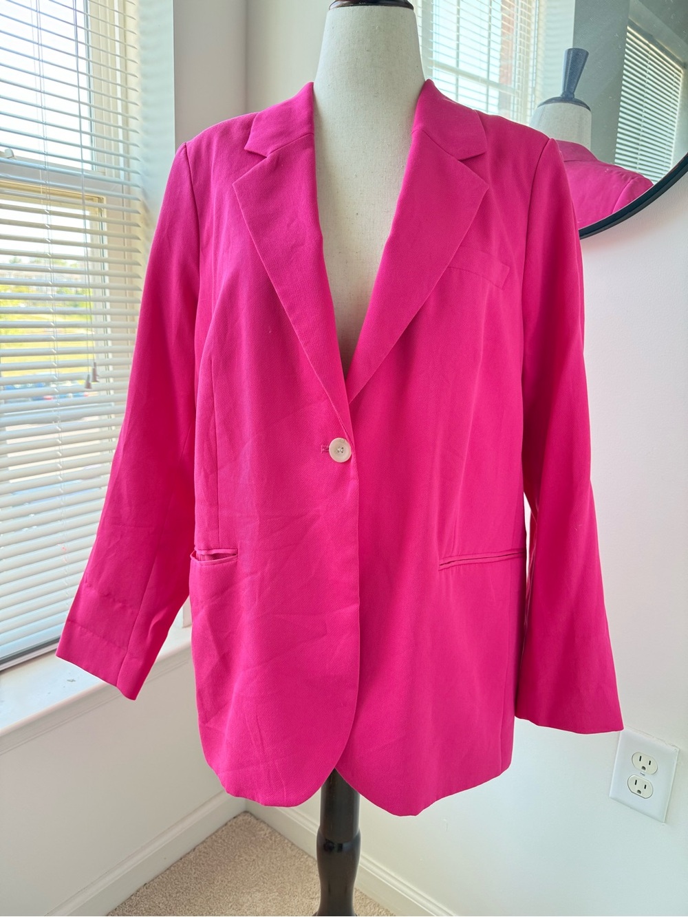 H&M Hot Pink Single-Button Women's Blazer